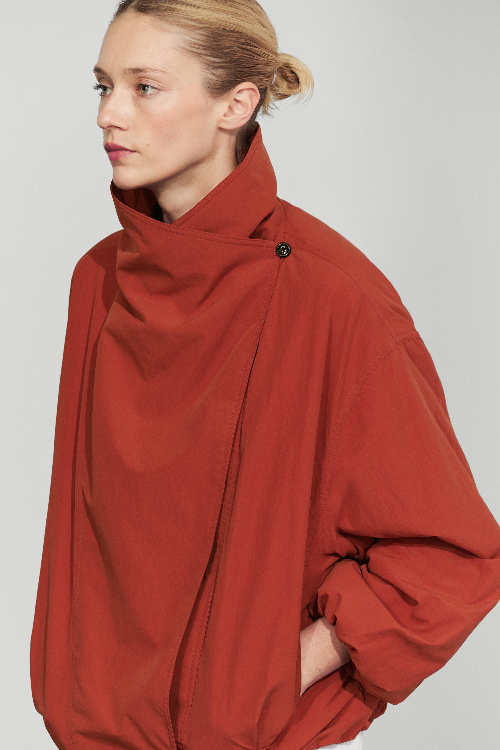 Quilted bomber jacket with side button